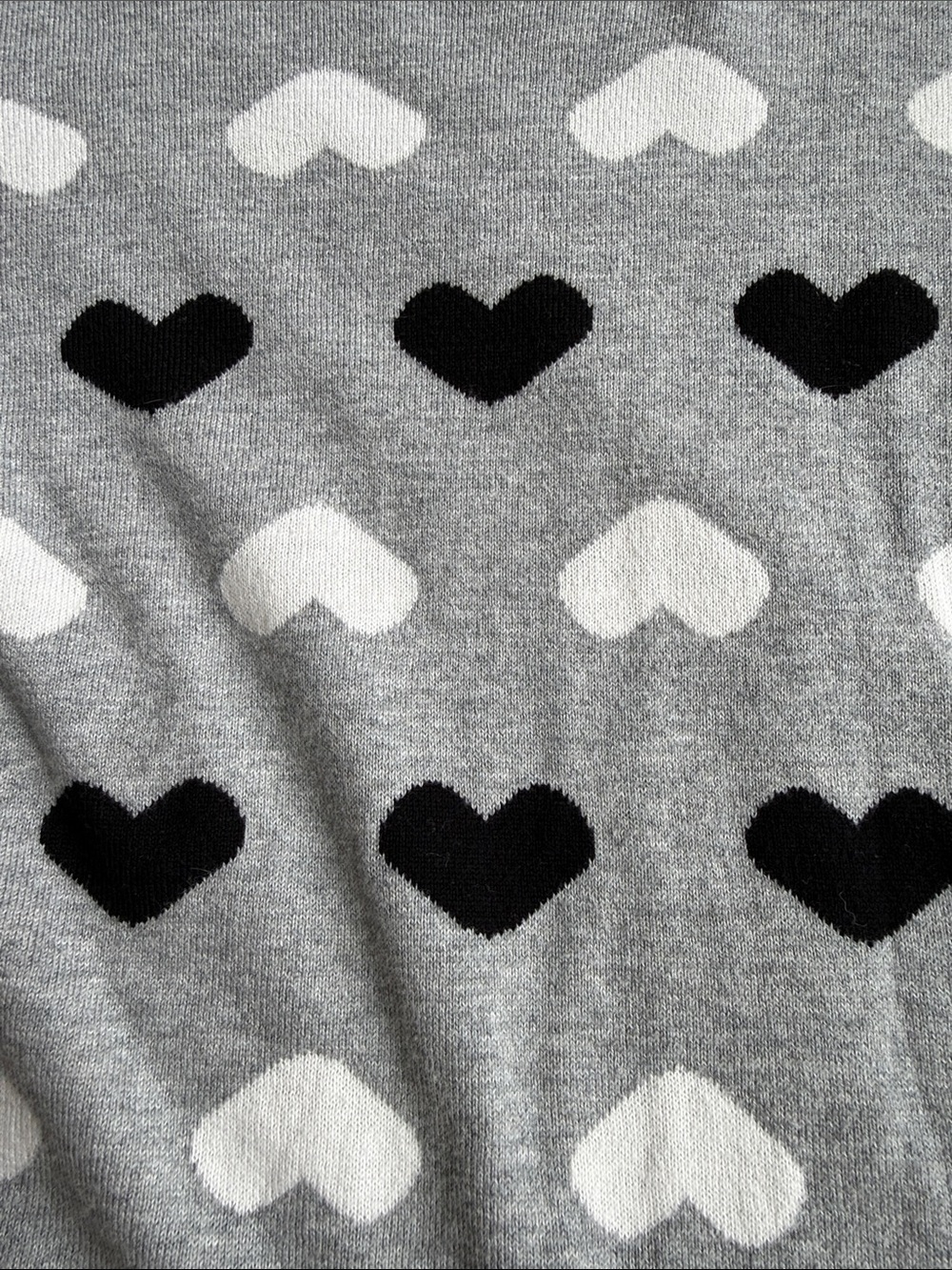 Charter Club Woman's Grey Heart-Pattern Sweater Petite L PL - Picture 2 of 7